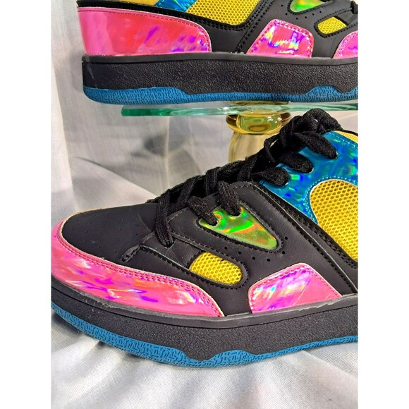 Cape Robbin Multi Color Lace Up Low Top Metallic Rainbow Sneaker Karis Size 9 - Picture 6 of 12